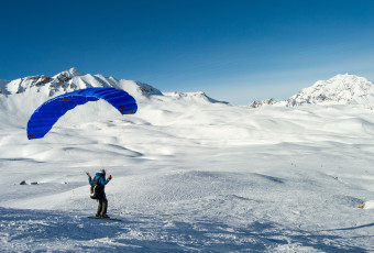 Speedriding avec Evolution 2 Tignes.