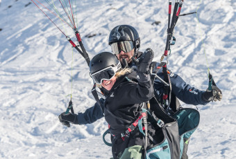 Baptême de parapente hiver